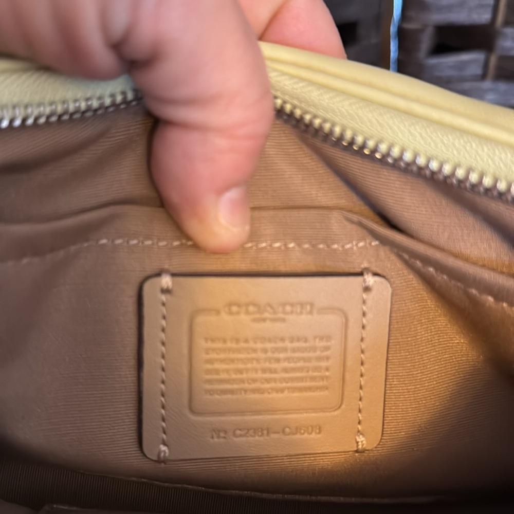 New without tags coach Teri crossbody yellow green. - Picture 6 of 10